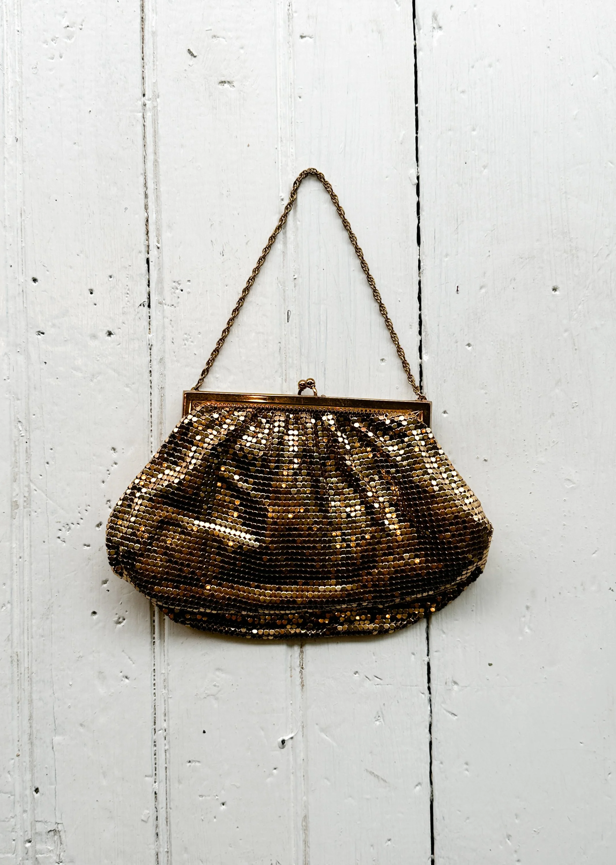 Whiting and davis gold mesh bag sales